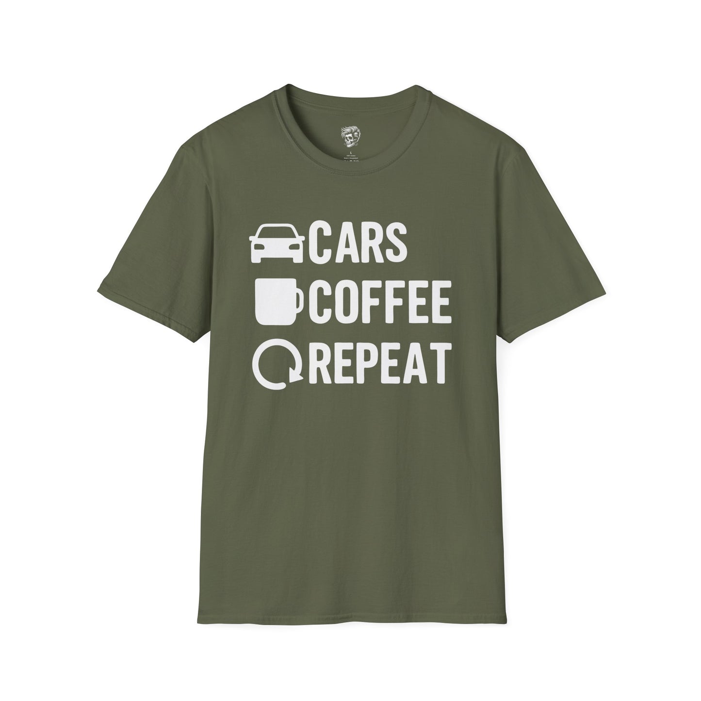 Cars. Coffee. Repeat. – Gearhead Morning Ritual Tee
