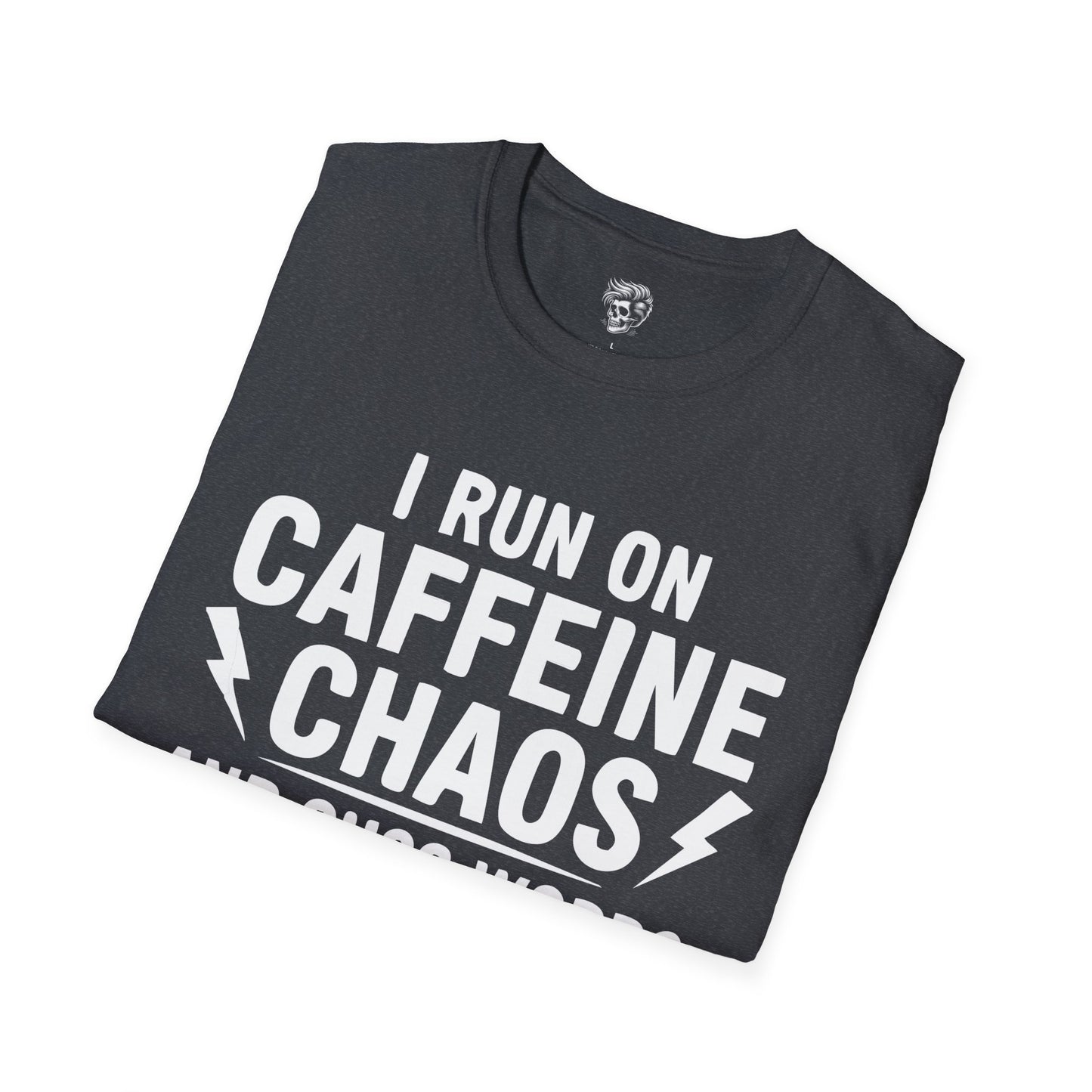 I Run on Caffeine, Chaos & Cuss Words – Mechanic Fuel Tee