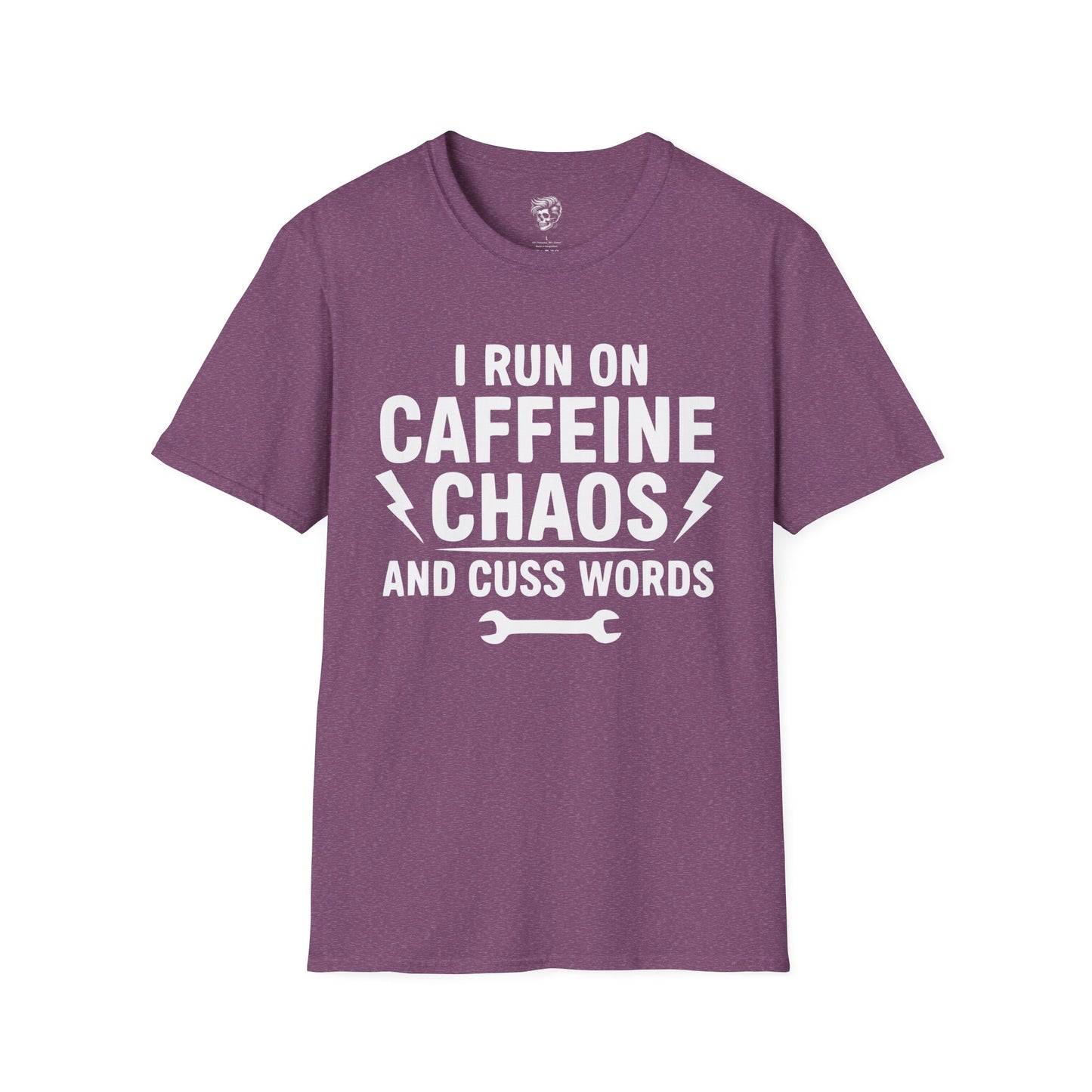 I Run on Caffeine, Chaos & Cuss Words – Mechanic Fuel Tee