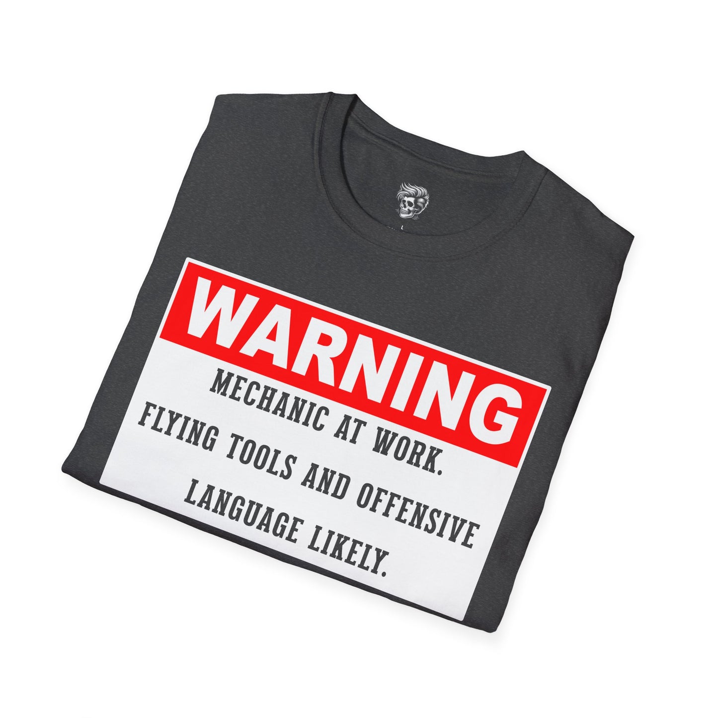 Warning: Mechanic at Work – Flying Tools & Colorful Language Tee
