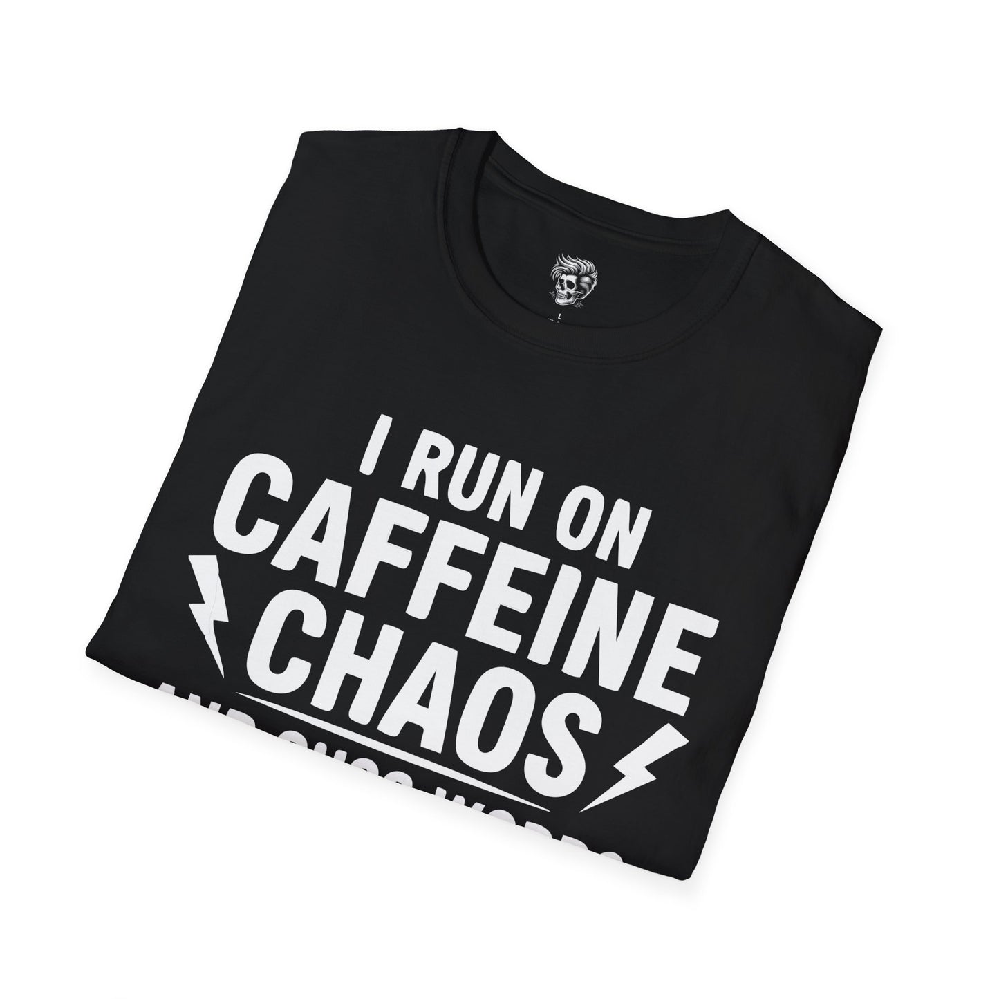 I Run on Caffeine, Chaos & Cuss Words – Mechanic Fuel Tee
