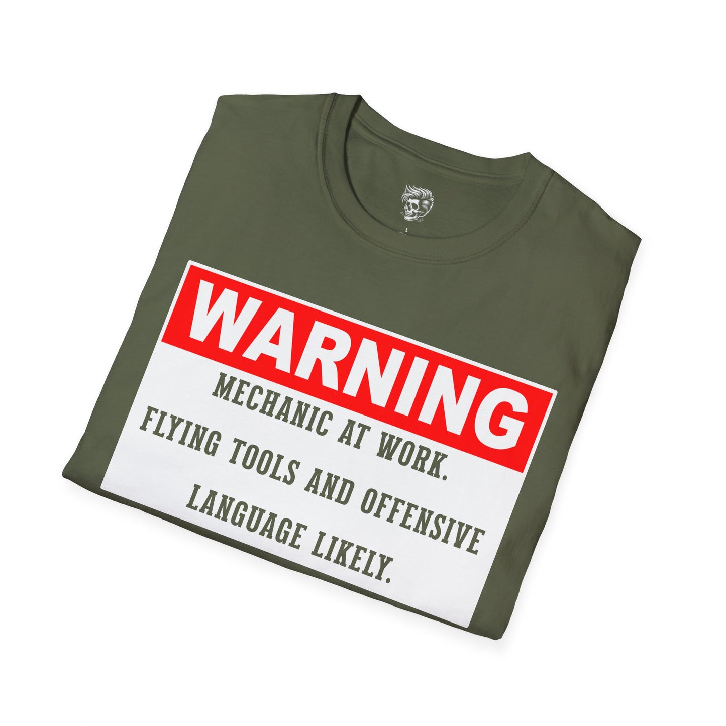 Warning: Mechanic at Work – Flying Tools & Colorful Language Tee