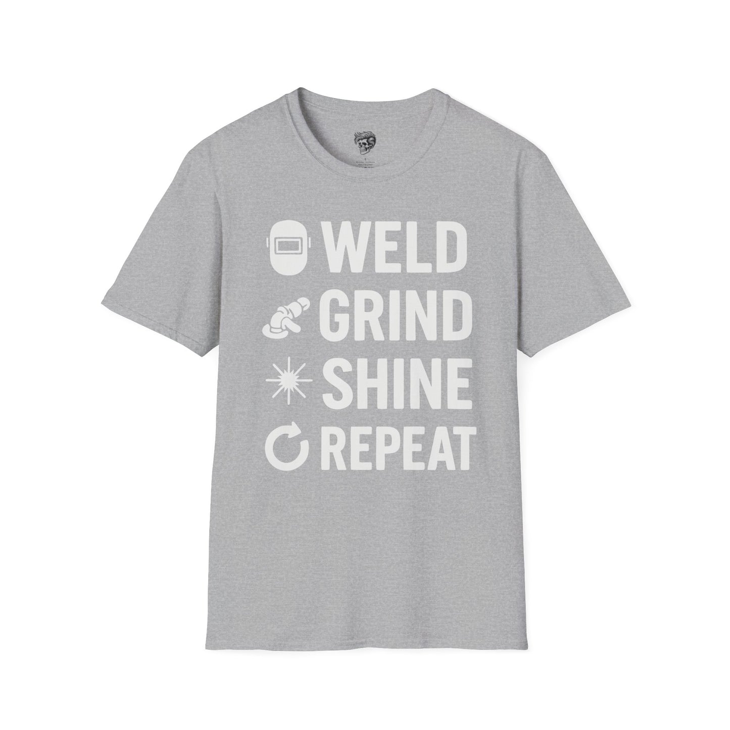Weld. Grind. Shine. Repeat. – Fabricator’s Rhythm Tee