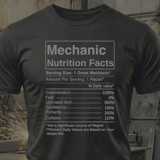 Mechanic Nutrition Facts – Built Different Tee