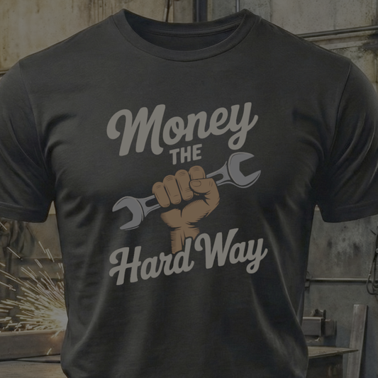 Money the Hard Way – Blue Collar Grit Tee