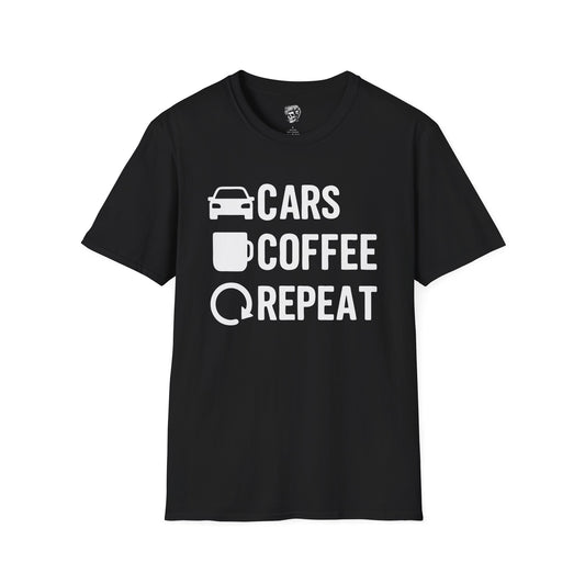 Cars. Coffee. Repeat. – Gearhead Morning Ritual Tee