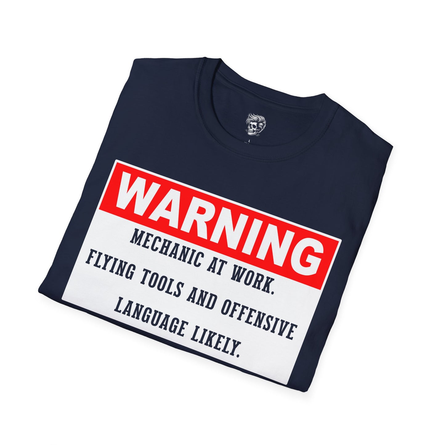 Warning: Mechanic at Work – Flying Tools & Colorful Language Tee