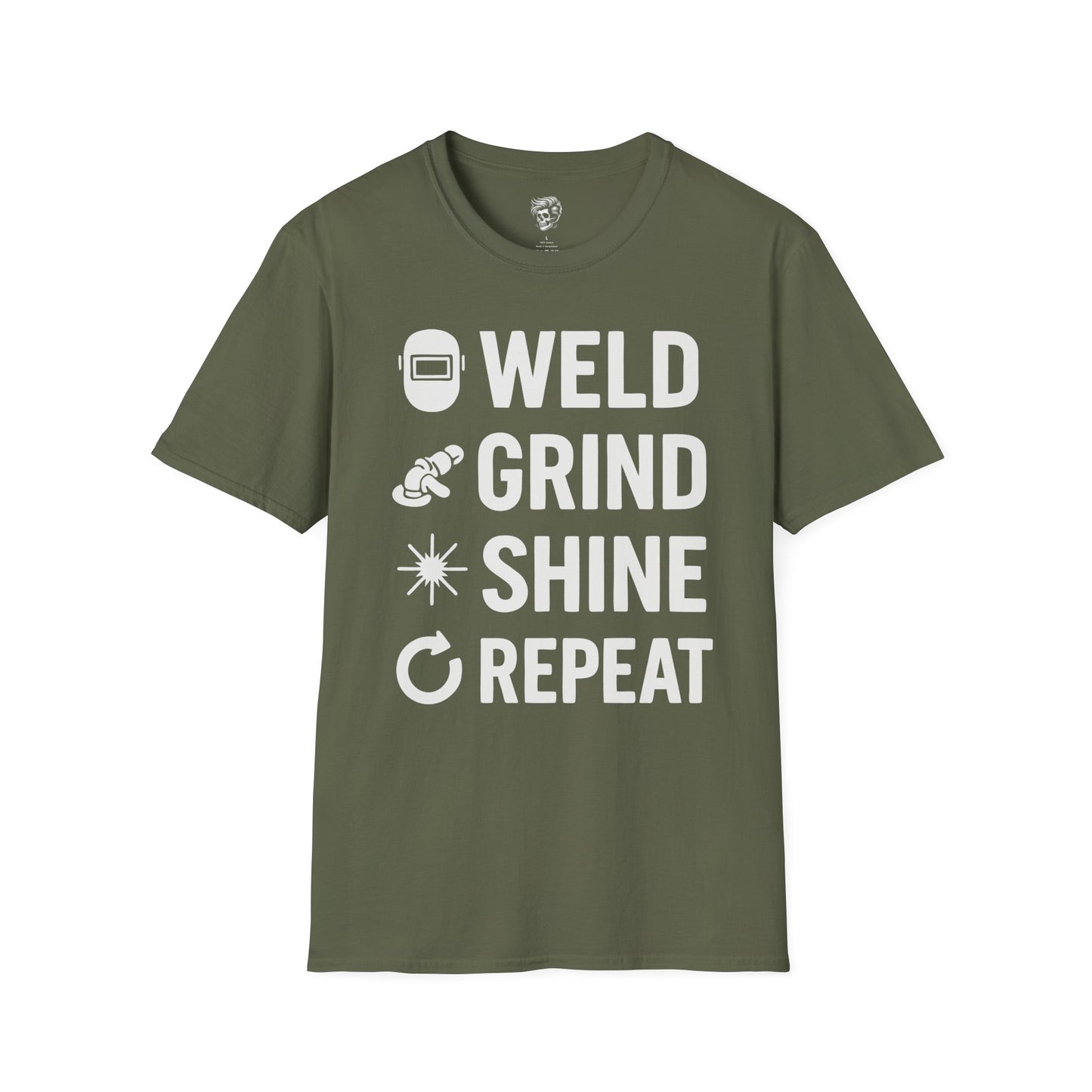 Weld. Grind. Shine. Repeat. – Fabricator’s Rhythm Tee