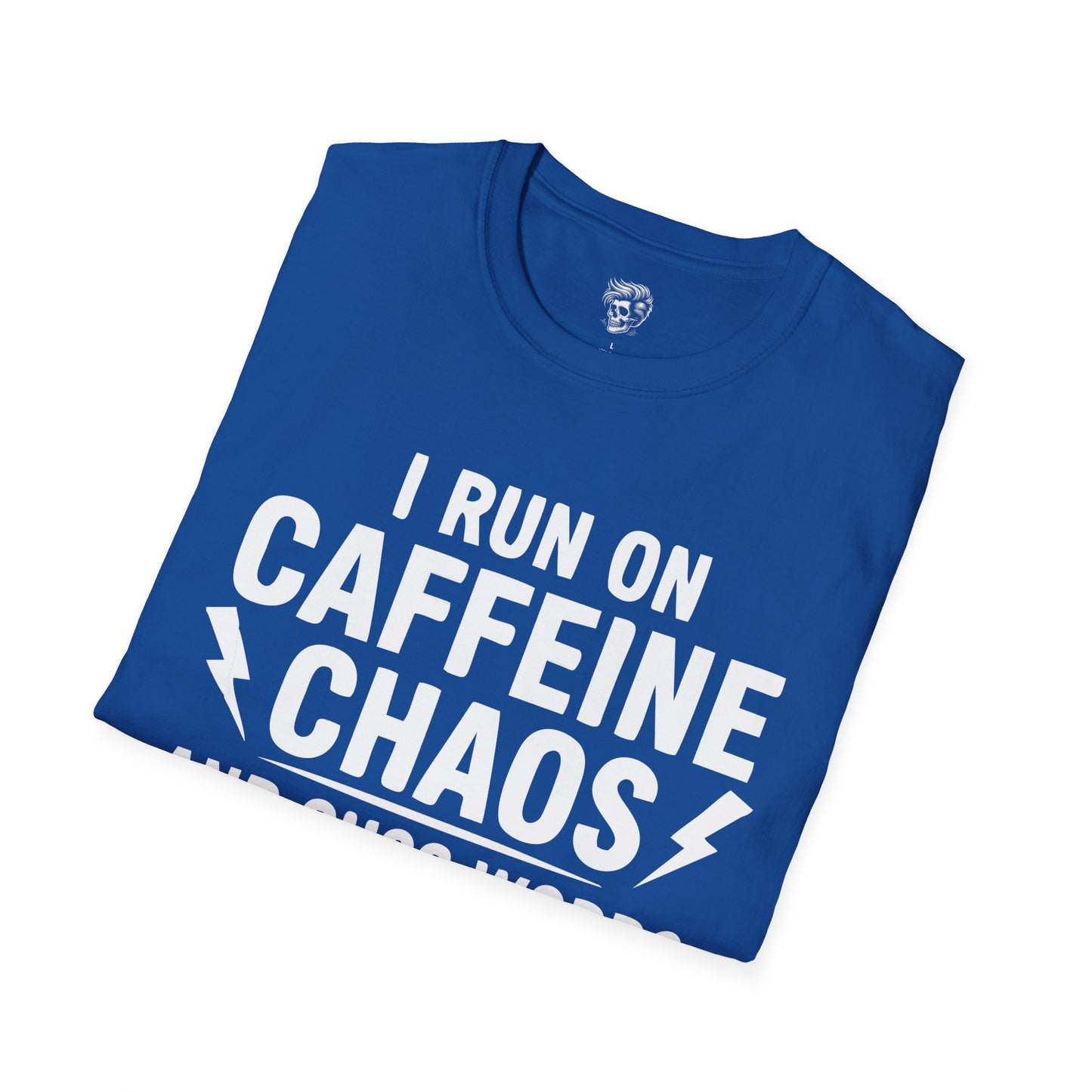 I Run on Caffeine, Chaos & Cuss Words – Mechanic Fuel Tee