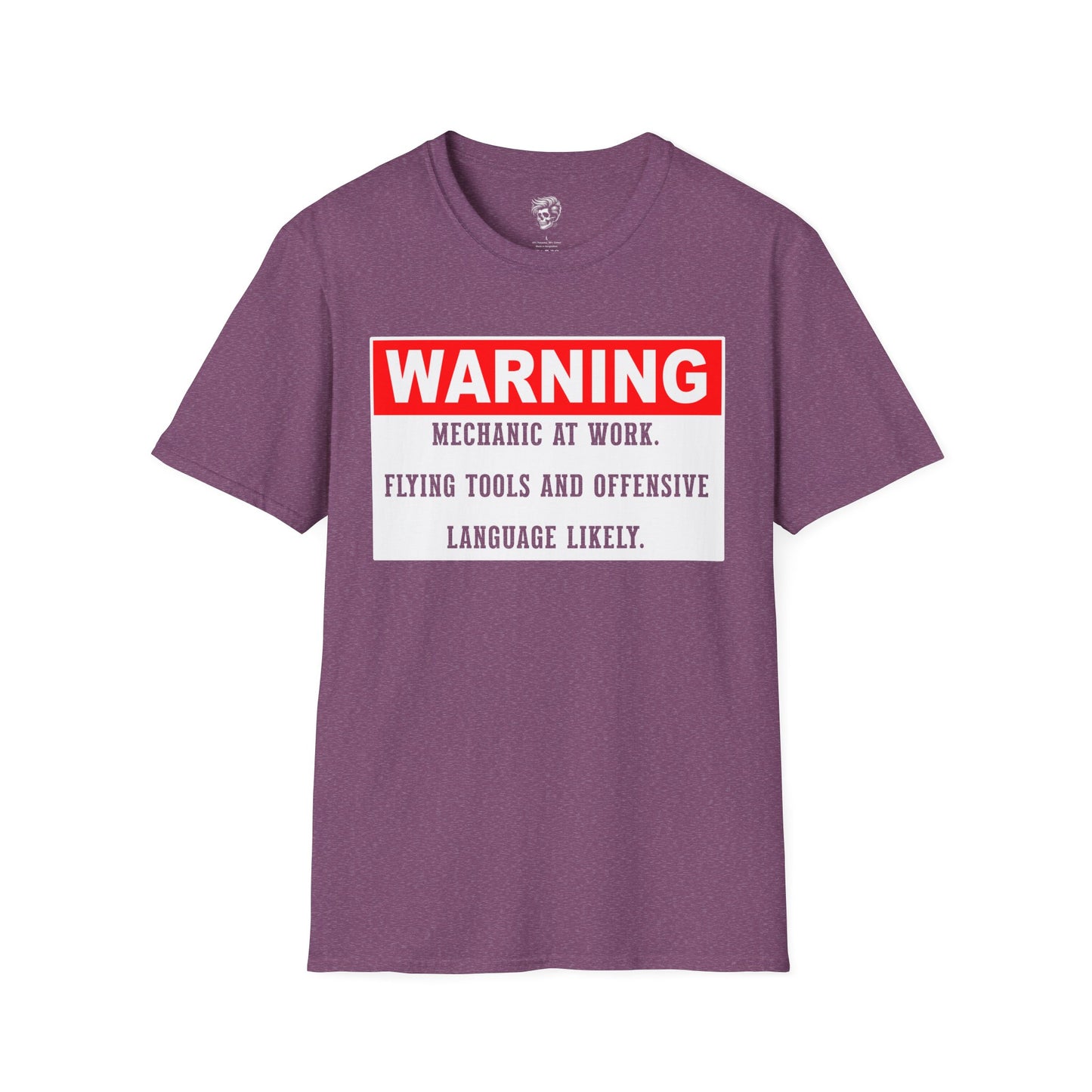 Warning: Mechanic at Work – Flying Tools & Colorful Language Tee